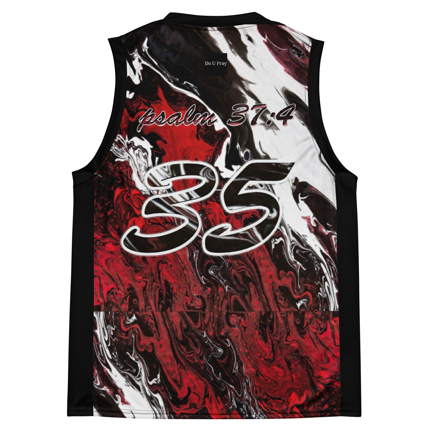 doUpray red Graffiti basketball jersey