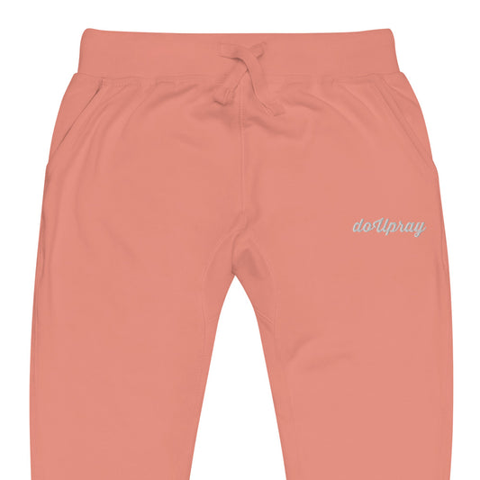Women’s Fleece Sweatpants – Soft, cozy fleece sweatpants featuring a relaxed fit and deep pockets, part of the Believe Church Collection.